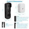 Compatible with Alexa Google Assistant Wireless Smart Wi-Fi Video Doorbell Security Phone Doorbell Intercom Camera Two Way Audio Night Vision