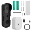 Wireless Smart Wi-Fi Video Doorbell Security Phone Doorbell Intercom Camera Two Way Audio Night Vision 1080P Motion Detection Battery Operated