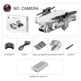 LS-MIN RC Mini Drone 4K 1080P HD Camera WiFi Fpv Air Pressure Altitude Hold One Key Take Off Helicopter Foldable Quadcopter Toy (Color: Nocamera Gray Box)