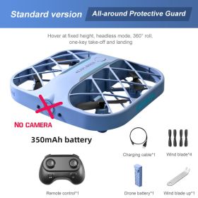 H107 Mini Drone Dron 8K 4K Quadcopter with Camera Real-Time Transmission Mini Pocket UFO Small Remote Control Plane Toy Boy (Color: No camera Blue)