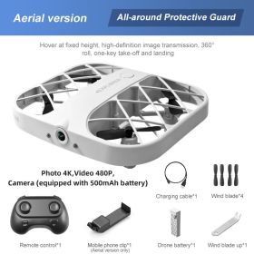H107 Mini Drone Dron 8K 4K Quadcopter with Camera Real-Time Transmission Mini Pocket UFO Small Remote Control Plane Toy Boy (Color: 4K 1Battery White)